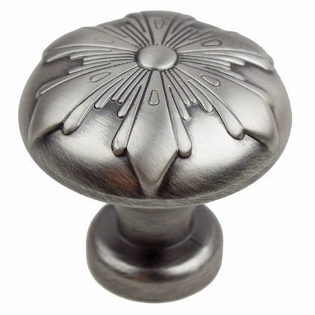 Gliderite Hardware 1-1/8 in. Transitional Round Snowflake Cabinet knob - 87420-P, 10PK 87420-P-10